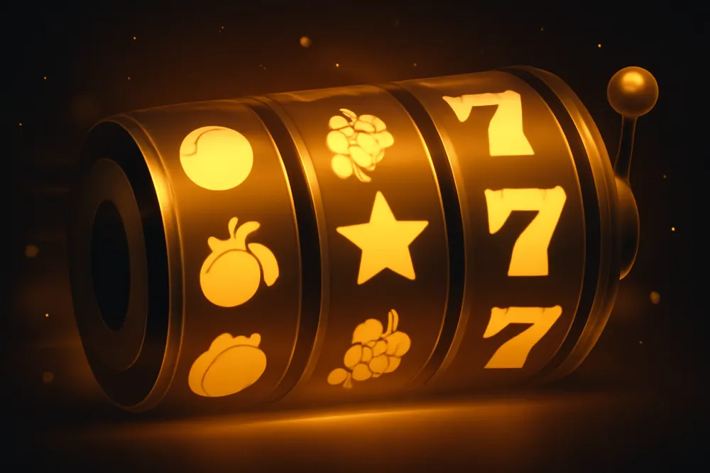 Pörgő aranyszínű nyerőgép-tárcsák az AmunRa Casino játékkínálatában